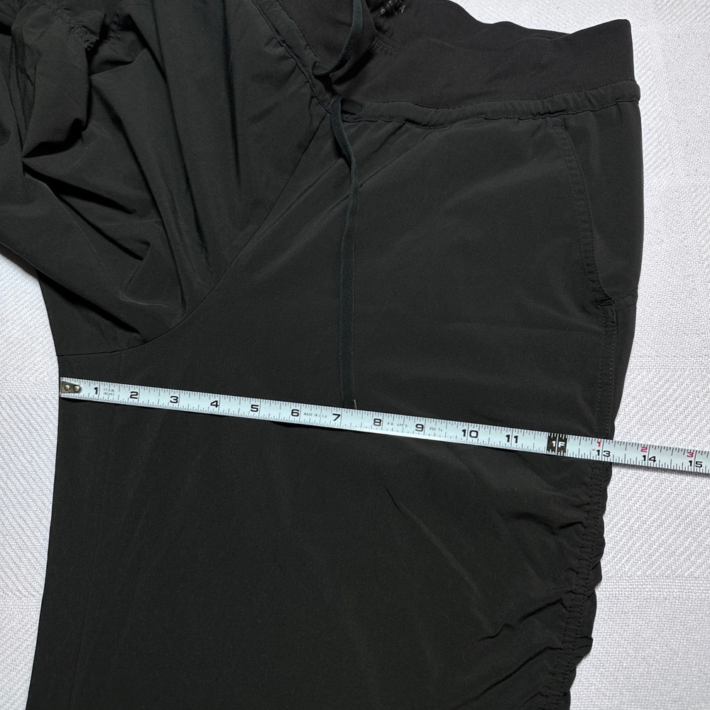 Athleta Attitude Pants Womens 10 Ruched Legs Lightweight Stretch Jogger Black - Picture 11 of 13